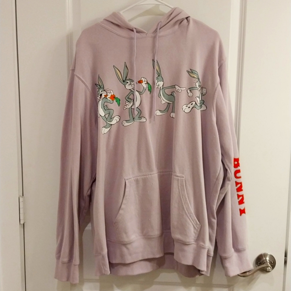 Hoodie XL Looney Tunes light purple